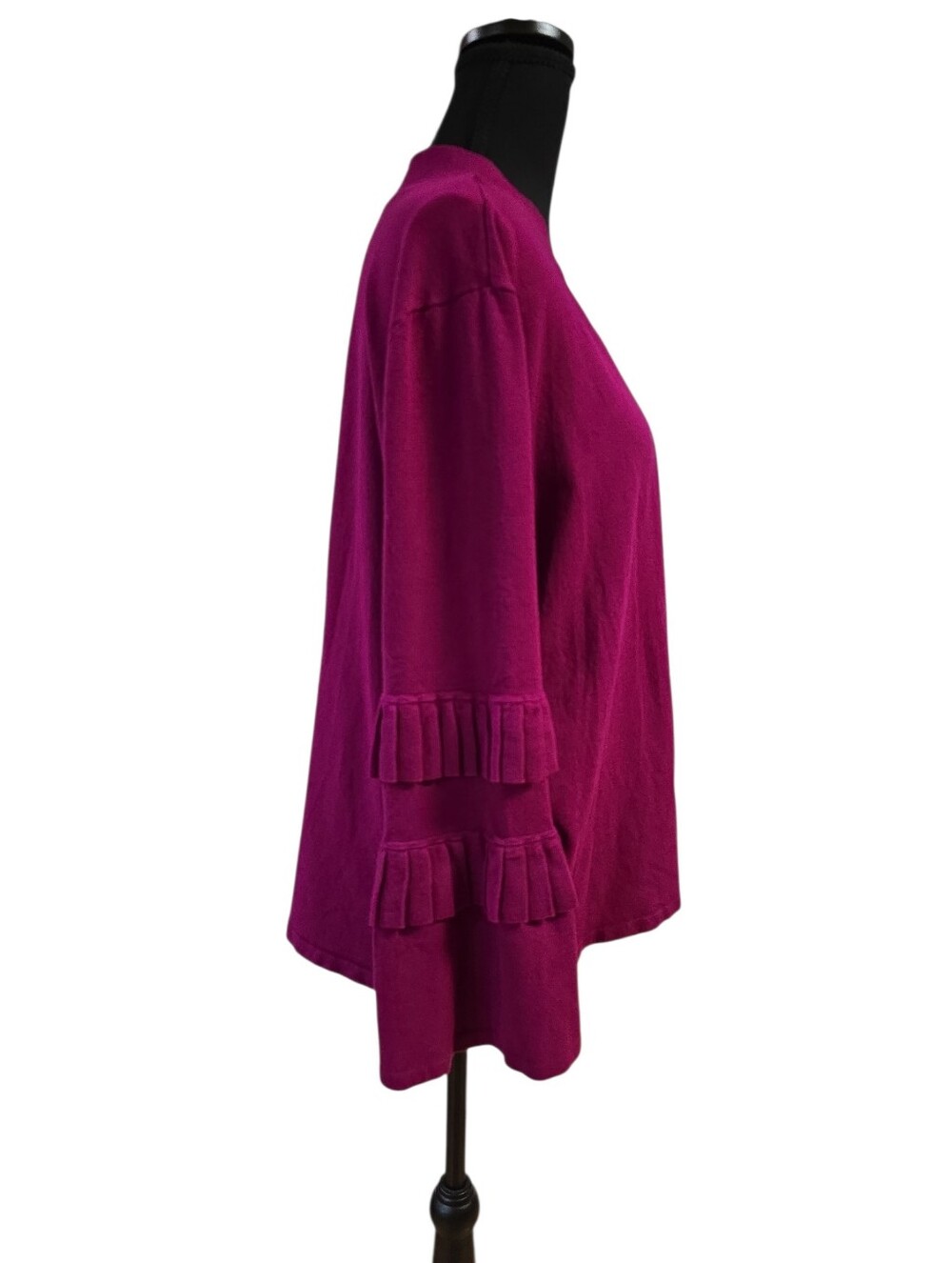 Alfani Bold Magenta Ruffle Sleeve Cardigan L - Picture 3 of 4